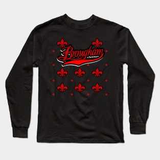 Brougham Pattern Red Long Sleeve T-Shirt